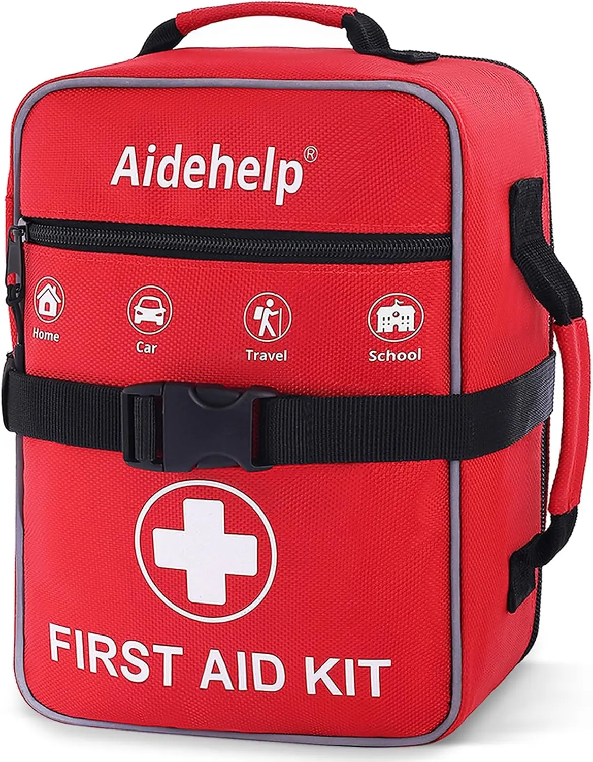

520-Piece Emergency First Aid Kit for Home, Car, Travel & Outdoor Survival - Red