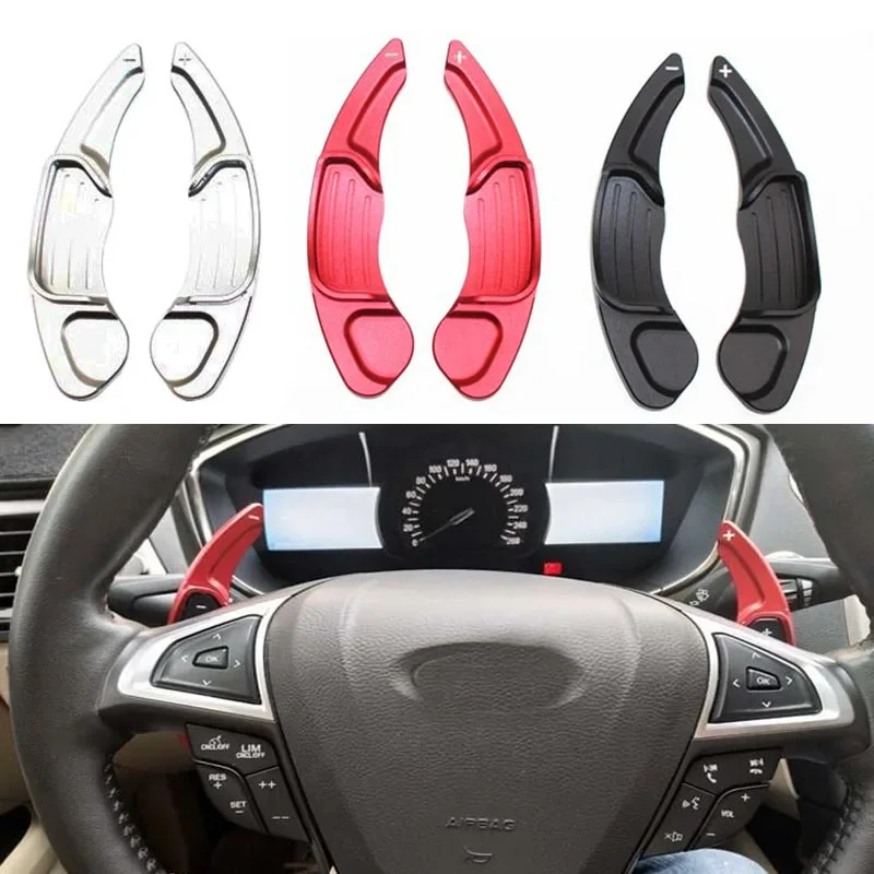 

For Ford Mondeo/ Edge/Taurus /Lincoln 2pcs Aluminum Steering Wheel Shift Paddle Shifter Extension Car Styling Accessories