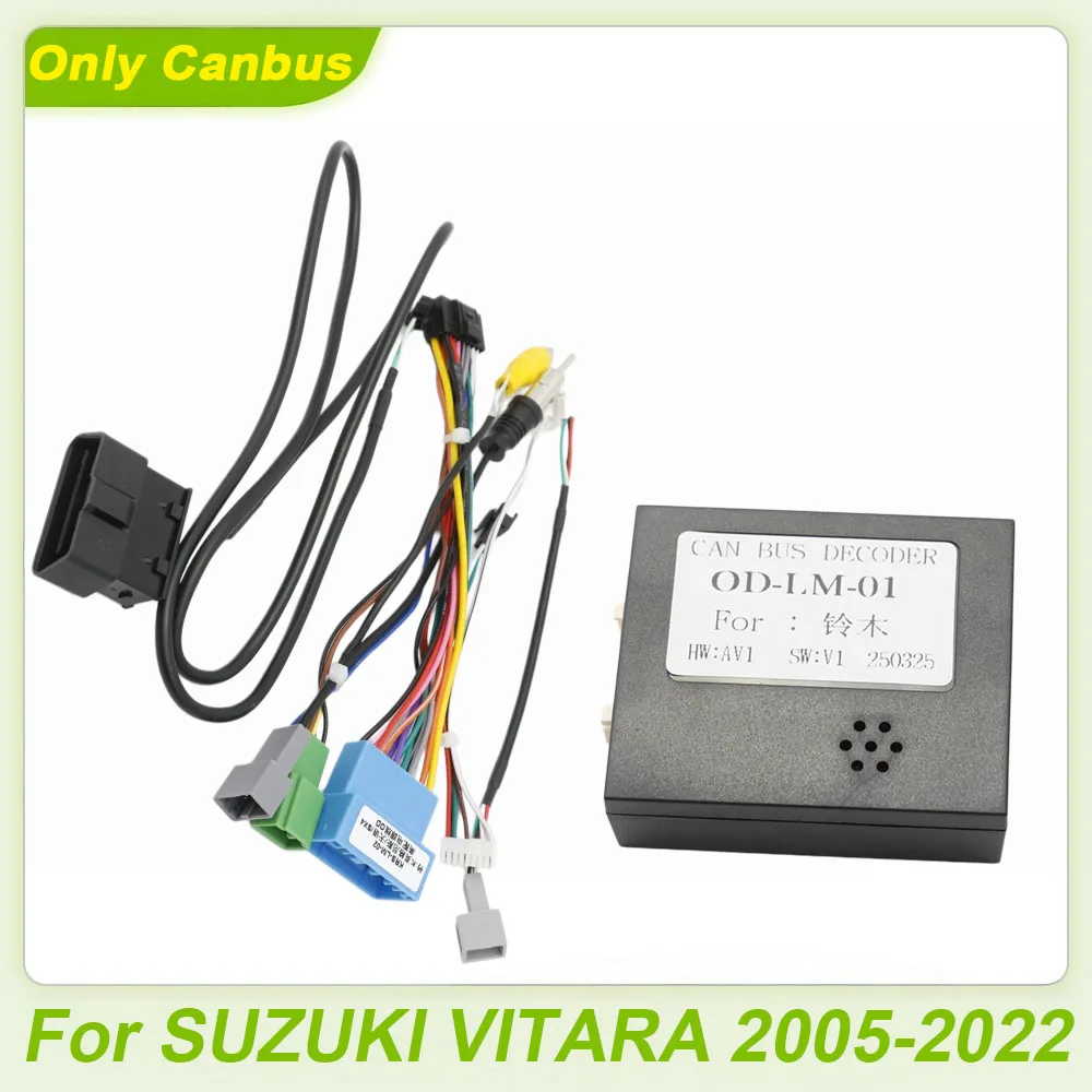 16Pin Car Radio Wiring Harness with CANBUS Box for Suzuki Swift Grand Vitara Wagon R Every Android Navigation Adapter