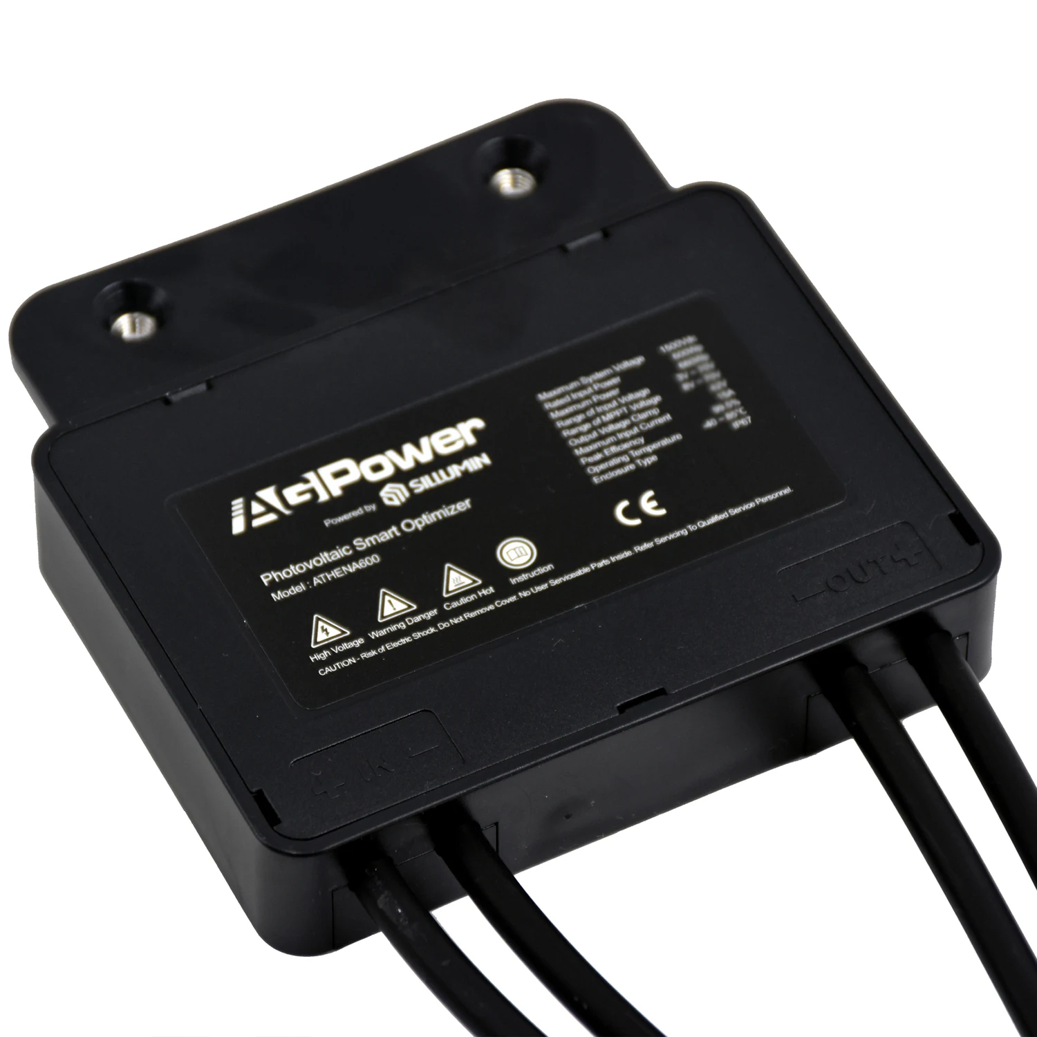 Otimizador Externo de Entrada Athena600 para Sistema de Painel Solar Limitação de Tensão Otimazation Anti-hotspot Ip65 600w 3v70v