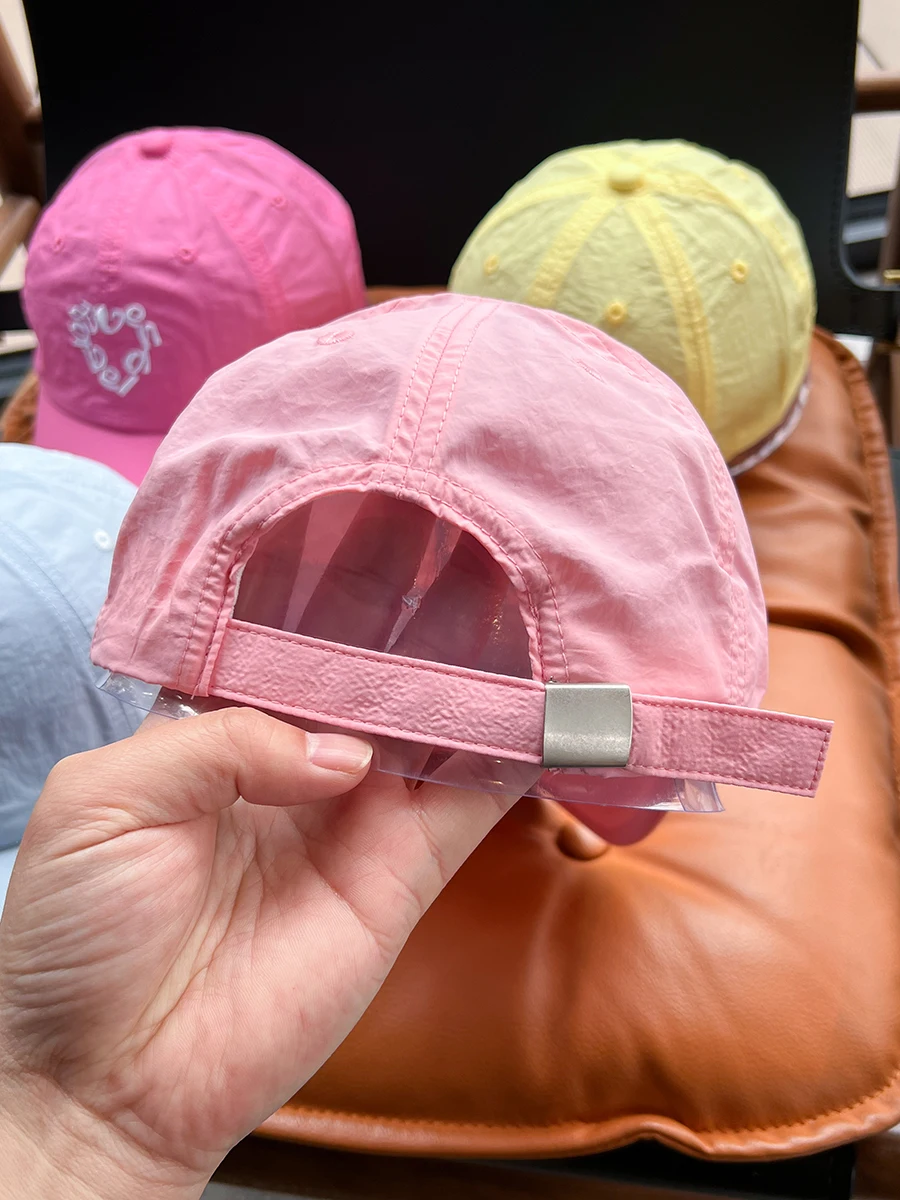 Outdoor Sports Qui Dry Large Head Size Baseball Cap Women's Thin Dubill Sun Protection Cap Lettering Casual Sle Nylon