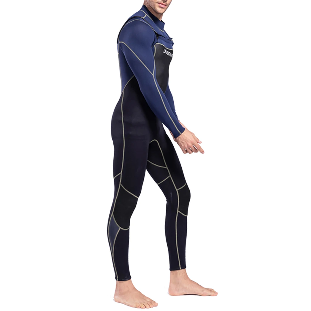 

Men 3mm Neoprene Wetsuit Long Sleeve Full Body Swimwear Suit Scuba Diving Clothing for Swimming Surfing Snorkeling