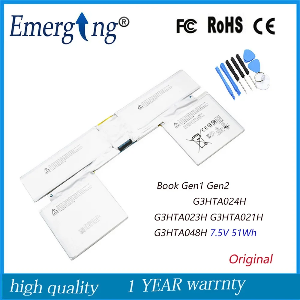 

7.5V 51Wh Original Battery G3HTA023H G3HTA024H For Microsoft Surface Book 1 2 G3HTA021H G3HTA048H 1703 1704 1705 Keyboard