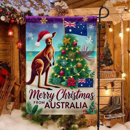 Australia Christmas Kangaroo Christmas Tree Australian Flag Graden Flag GJN EEN AAL HHM WZZ