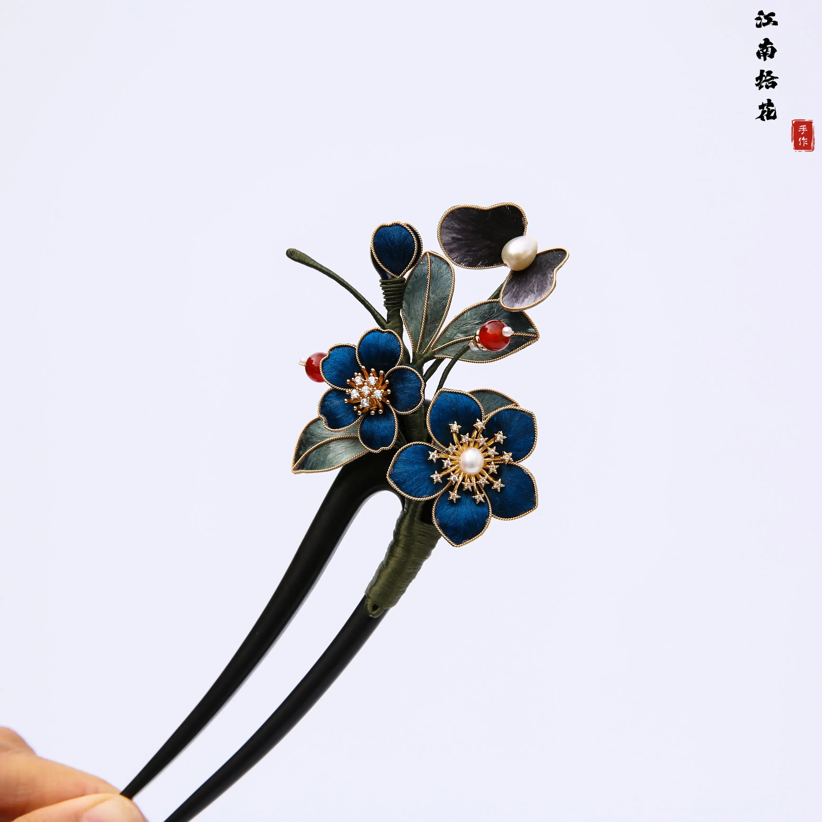 pince-a-cheveux-en-velours-filigrane-papillon-noir-et-or-heritage-immateriel-accessoire-de-coiffure-chinois-unique