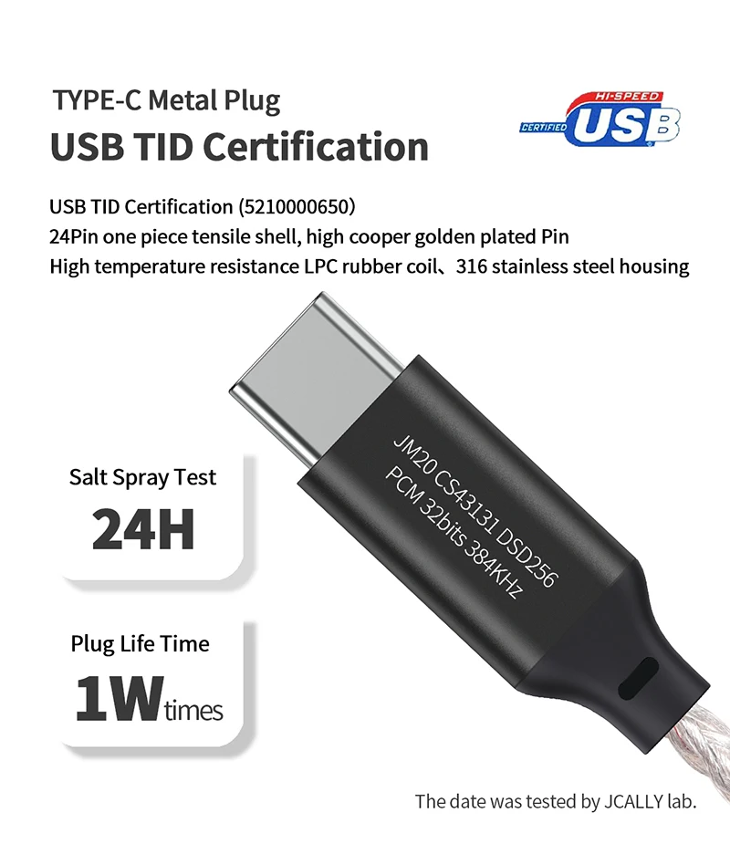 JCALLY JM20 Max CS43131 Typ C auf 3,5 mm HiFi DAC JM20 Digitale Audiodekodierung USB C Kopfhörer AMP Adapter für Android iPhone 15 16 – Detail 13