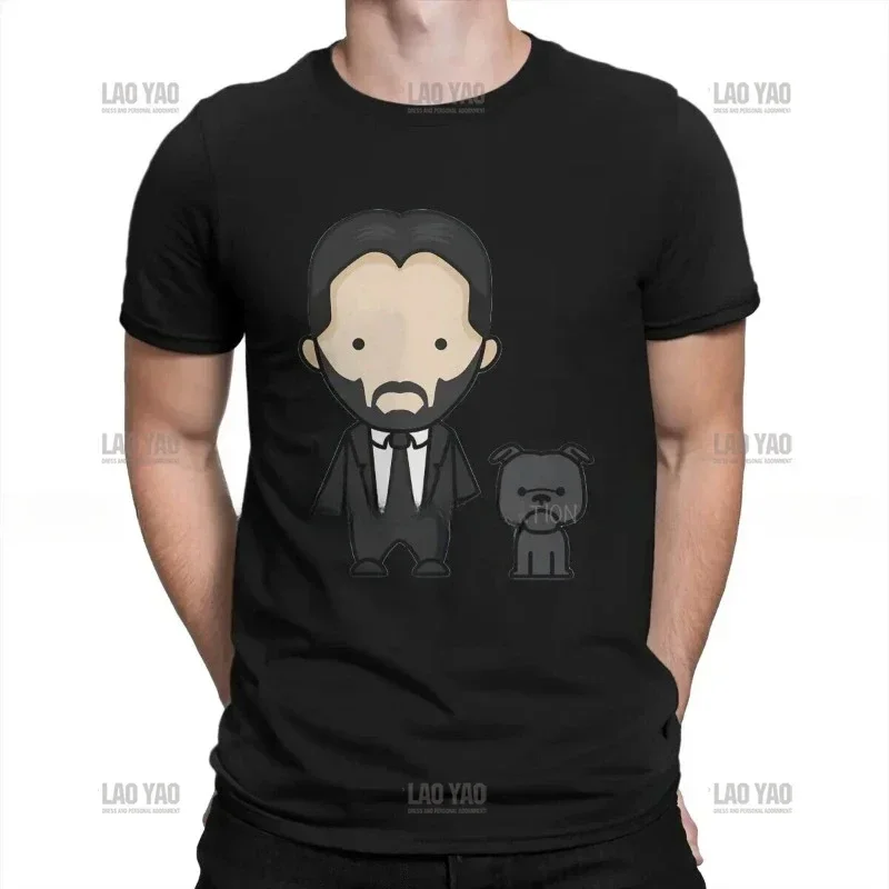 Essential Classic Tshirt John Wick Movie Art Graphic Men Tops Vintage Homme Summer Clothes Harajuku T Shirt