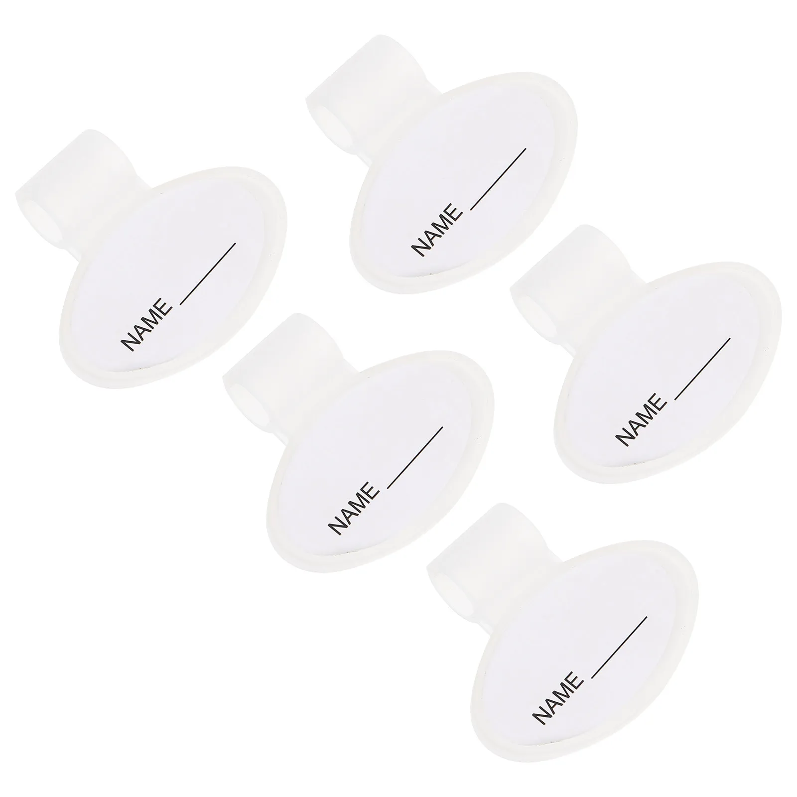 

Набор из 5 овальных идентификационных бирок для стетоскопа, двусторонние, пластиковые, с возможностью записи, на клипсе, легкие, портативные