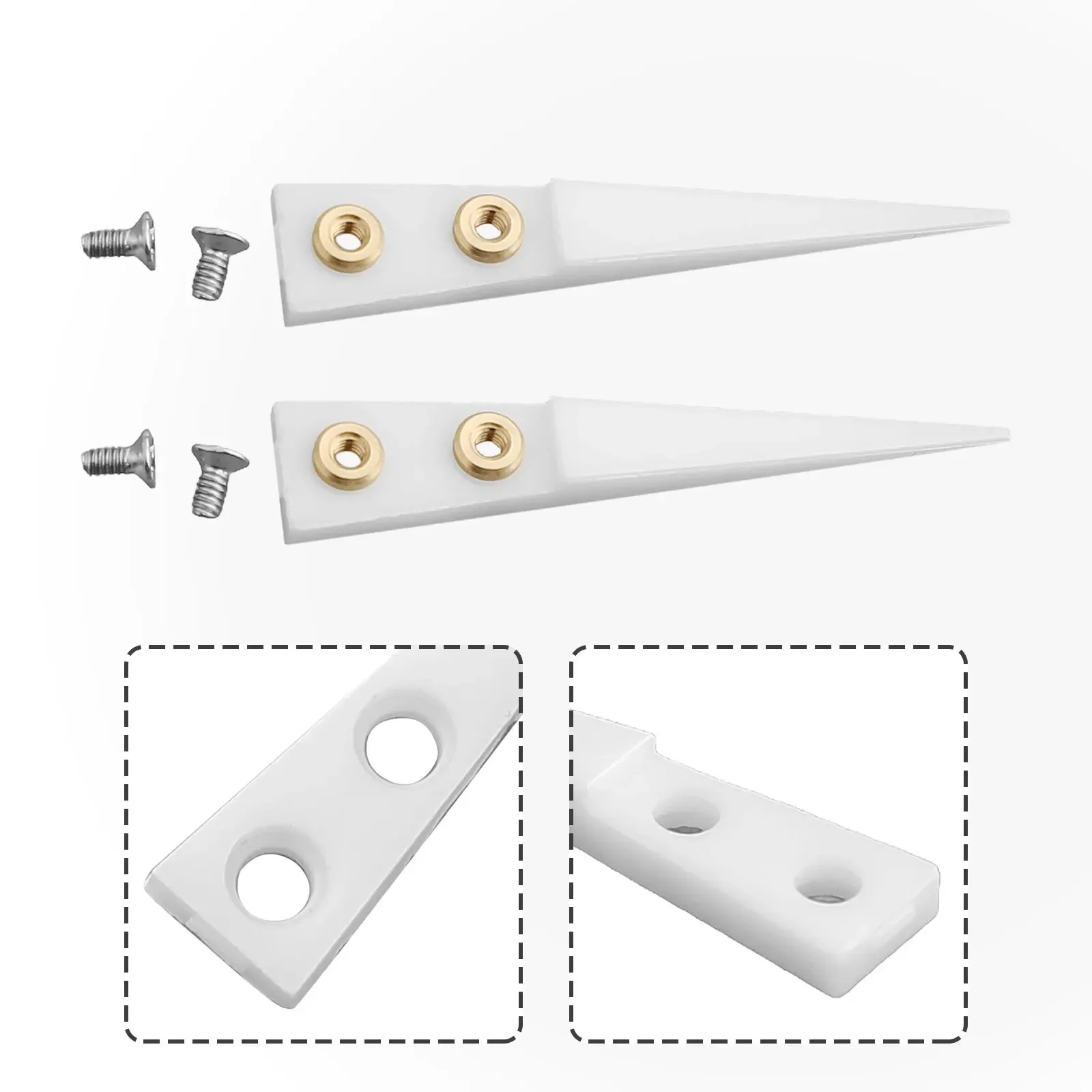 

1 Pair Zirconia Ceramic Tweezers With Screws Straight Type Precision Tip Stainless Steel Handle For Industry Hand Tools