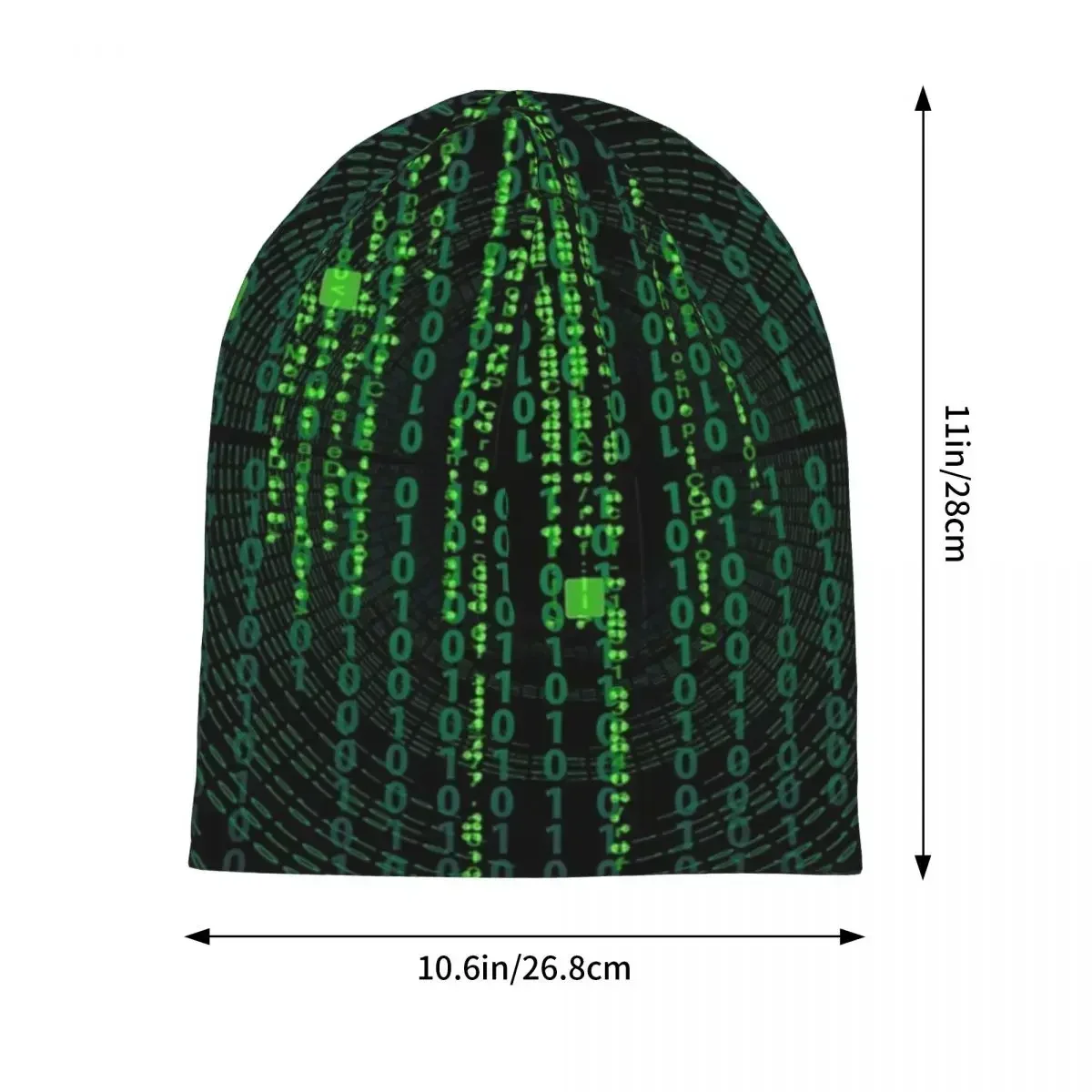 Matrix Original Green Design Men Women Adult Beanies Caps Knitted Bonnet Hat Warm Fashion Autumn Winter Outdoor Skullies Hats