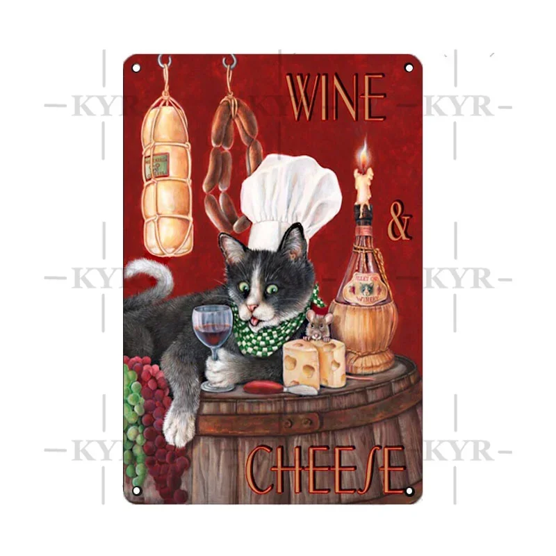 المطبخ كعكة القط علامة معدنية غرفة المعيشة غرفة نوم الحمام اللوحة الفن القصدير الحديد اللوحة ديكور المنزل والسلع المنزلية ملصق #2