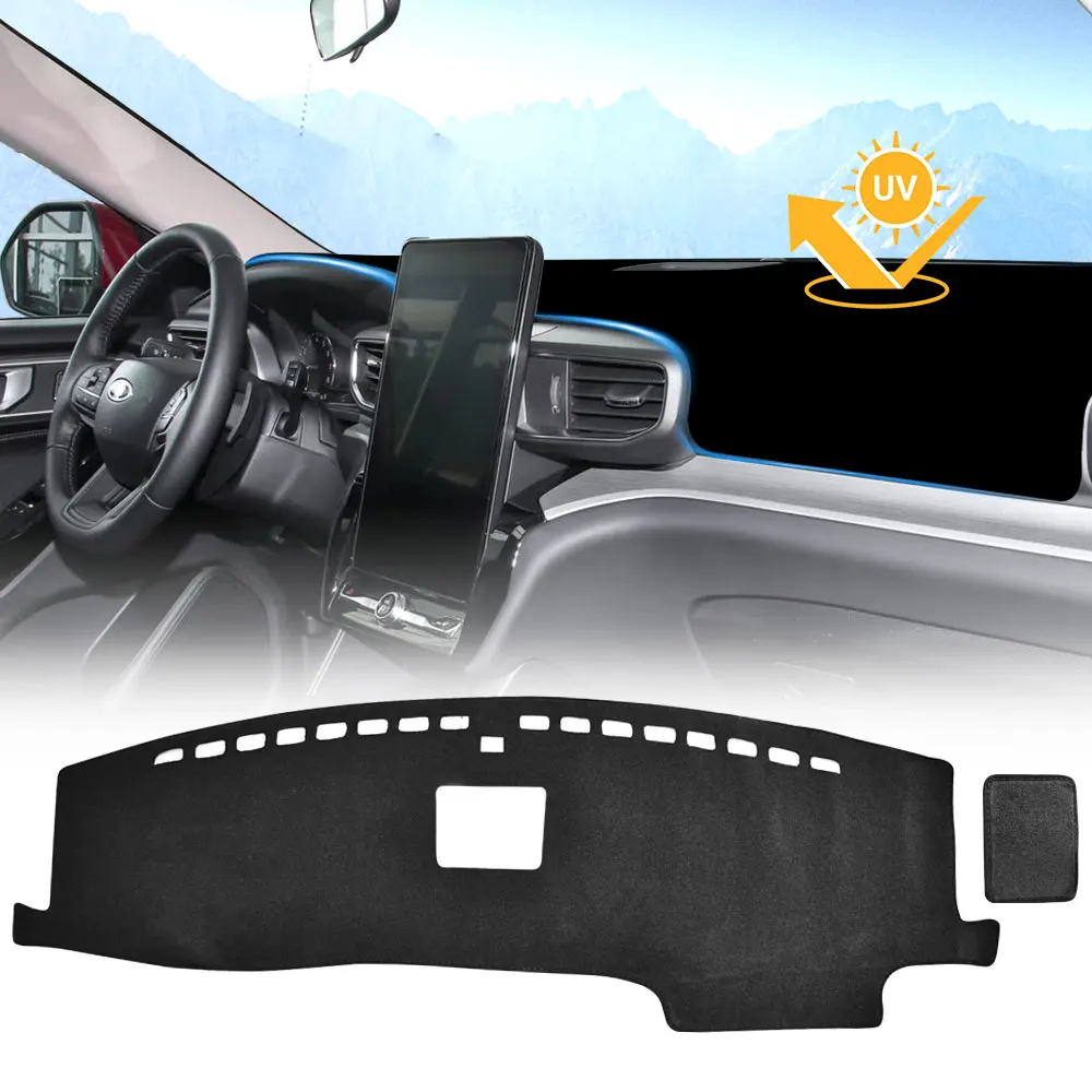 

Чехол на приборную панель автомобиля, коврик для Ford Explorer U625 MK6 2020 2021 2022, коврик для солнцезащитного козырька, солнцезащитный козырек, нескользящий аксессуар с защитой от УФ-лучей