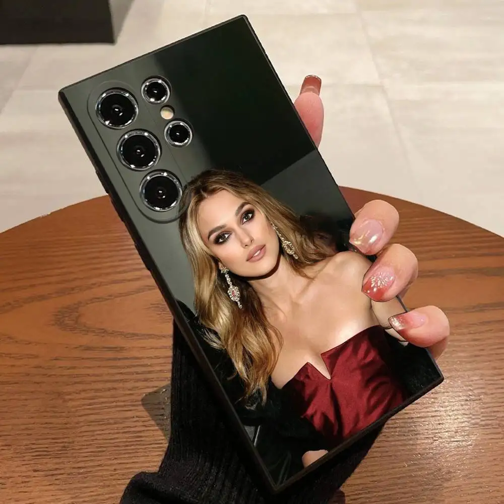 حافظة هاتف K-Keira Knightley لهاتف سامسونج S25، S24، S21، S22، S23، S30، Ultra، S20، Plus، Fe، Lite، 5G غطاء أسود #2