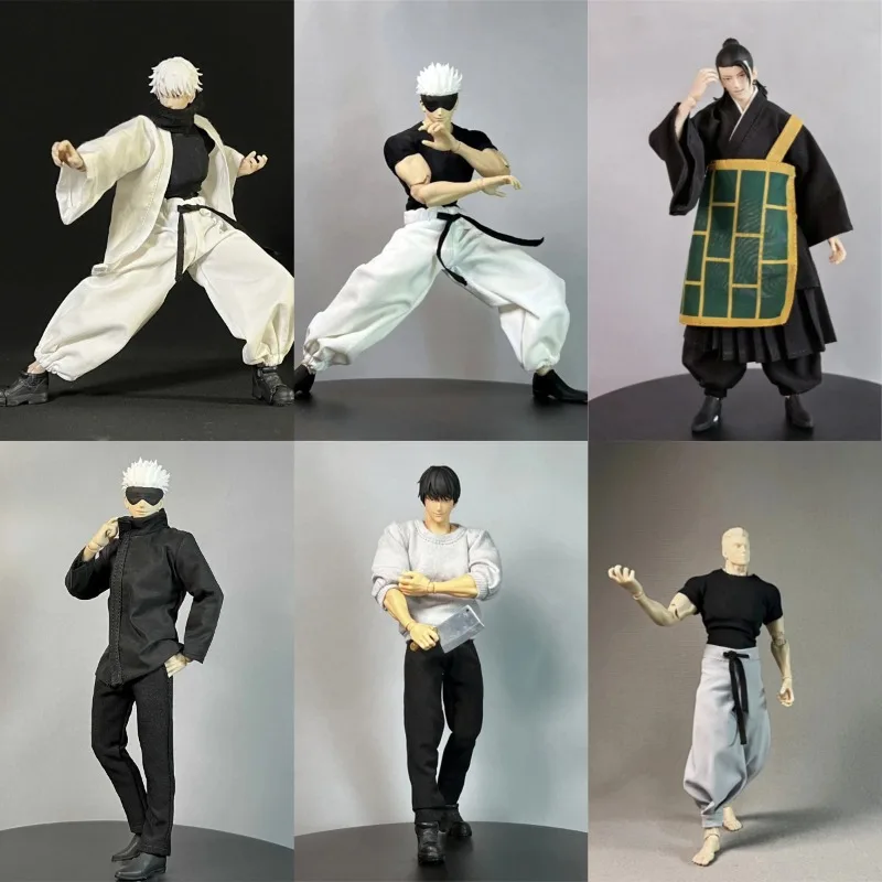 1/12 Jujutsu Kaisen Klasyczna Odzież Mundurek Szkolny Szata Taoistyczna Akcesoria Bojowe dla Figurki Akcji SHF Romankey