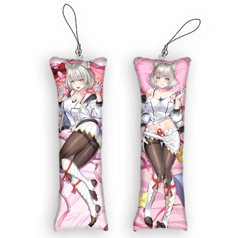 New Pattern Kawaii Dakimakura Mini Keychain Xenoblade Chronicles Double Sided Print Pendant Cute Mio Anime Keychain Otaku Gift