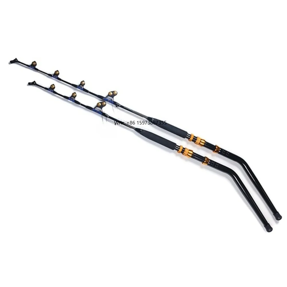 

80LB/130LB slow carbon deep sea boat fishing rod, composite handle PAC BAY guide rail, suitable for tuna fishing - 1.5m 1.65m