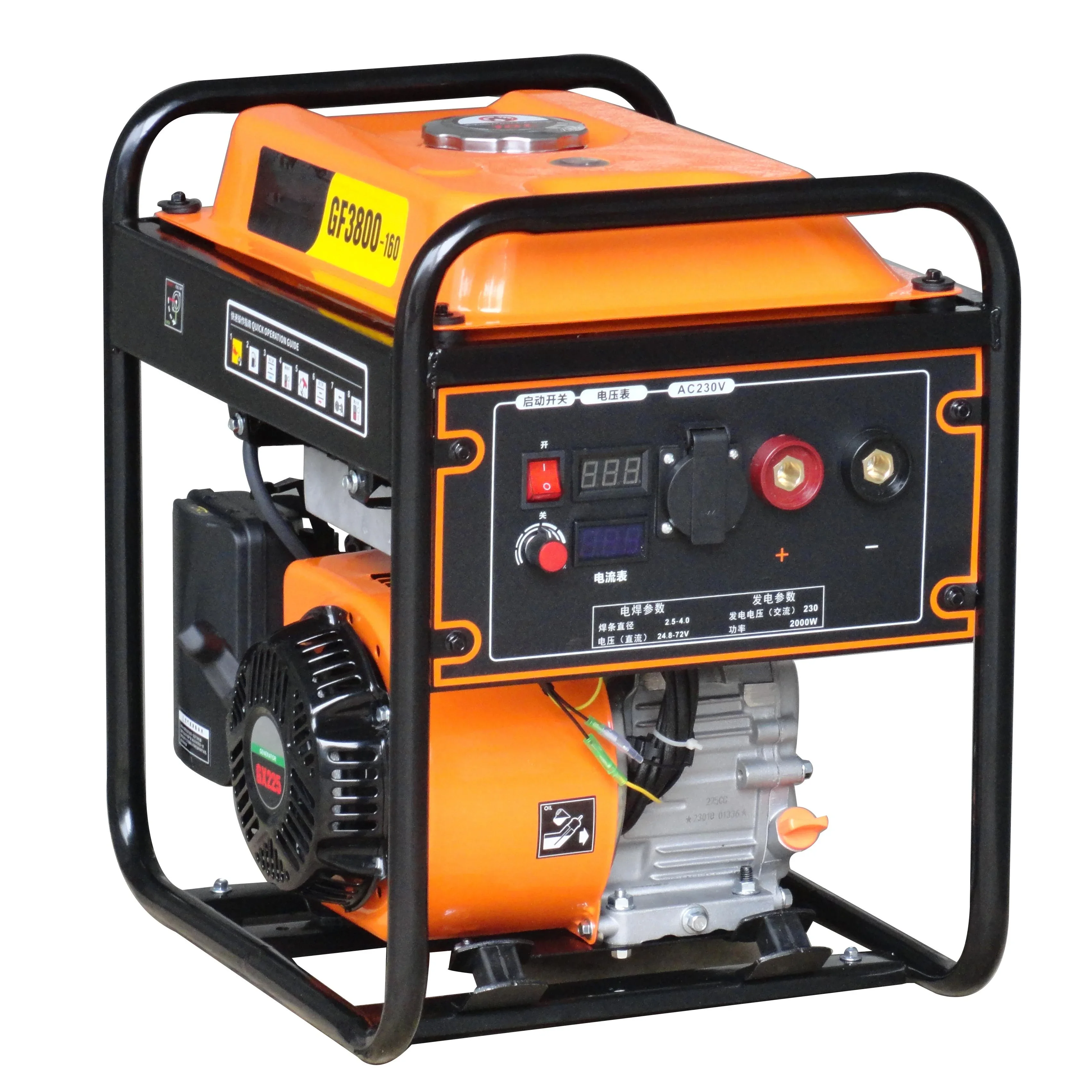 Portable 160A 230A Gasoline Welding Machine 2KW AC Small Inverter Arc Petrol Welder Welding generator