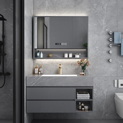 36 Wall Mount Marble Top Bathroom Vanity Modern with Sink