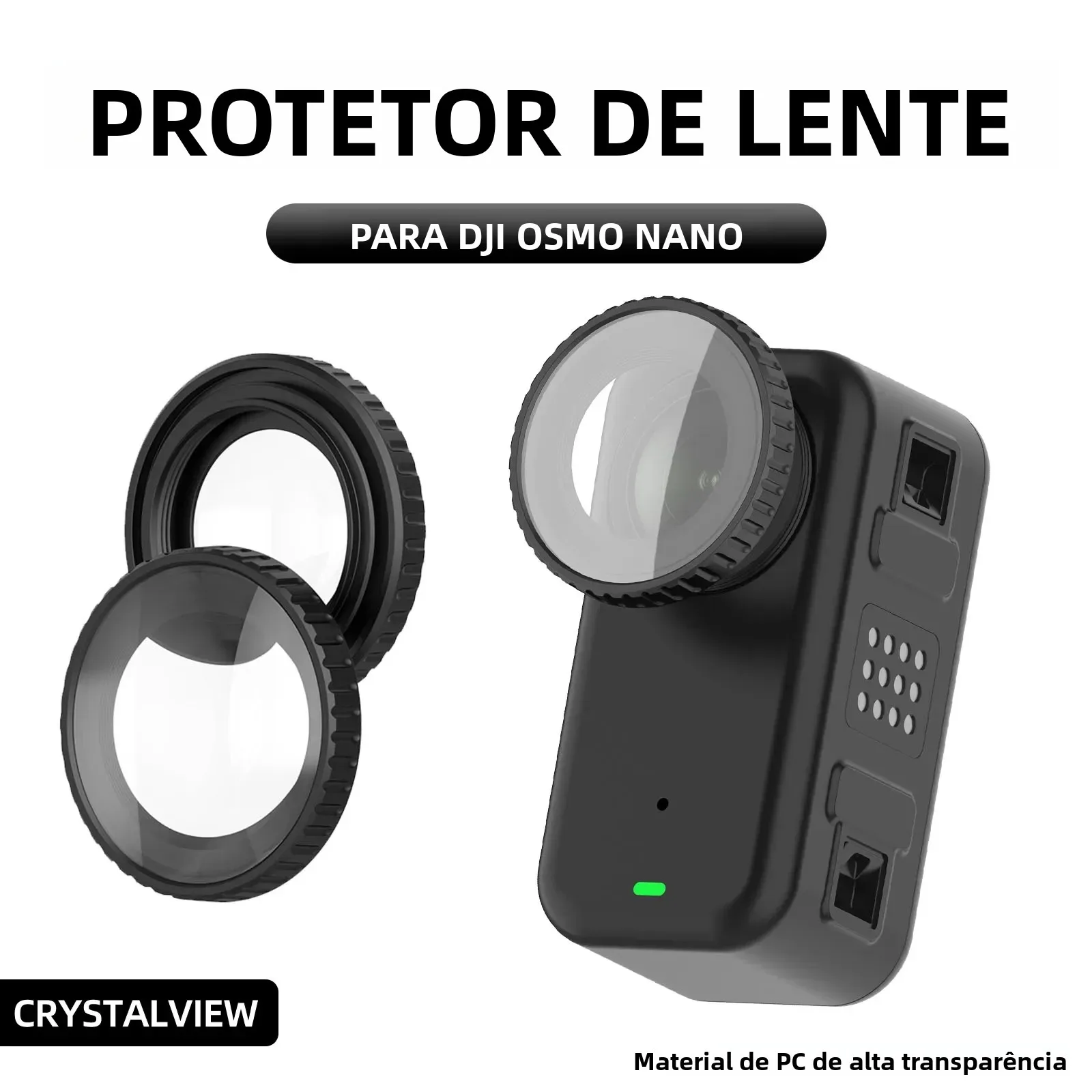 Protetores de lente premium para dji osmo nano lente de vidro óptico protetor resistente a arranhões para dji osmo nano acessórios de câmera