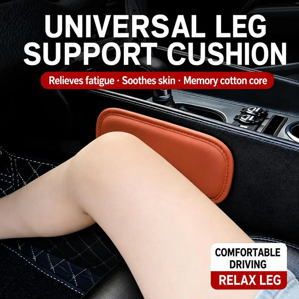 Soft Leather Car Knee Pad Universal Center Console Leg Cushion Pillow Car Door Armrest Elbow Support Pad Interior Supplies