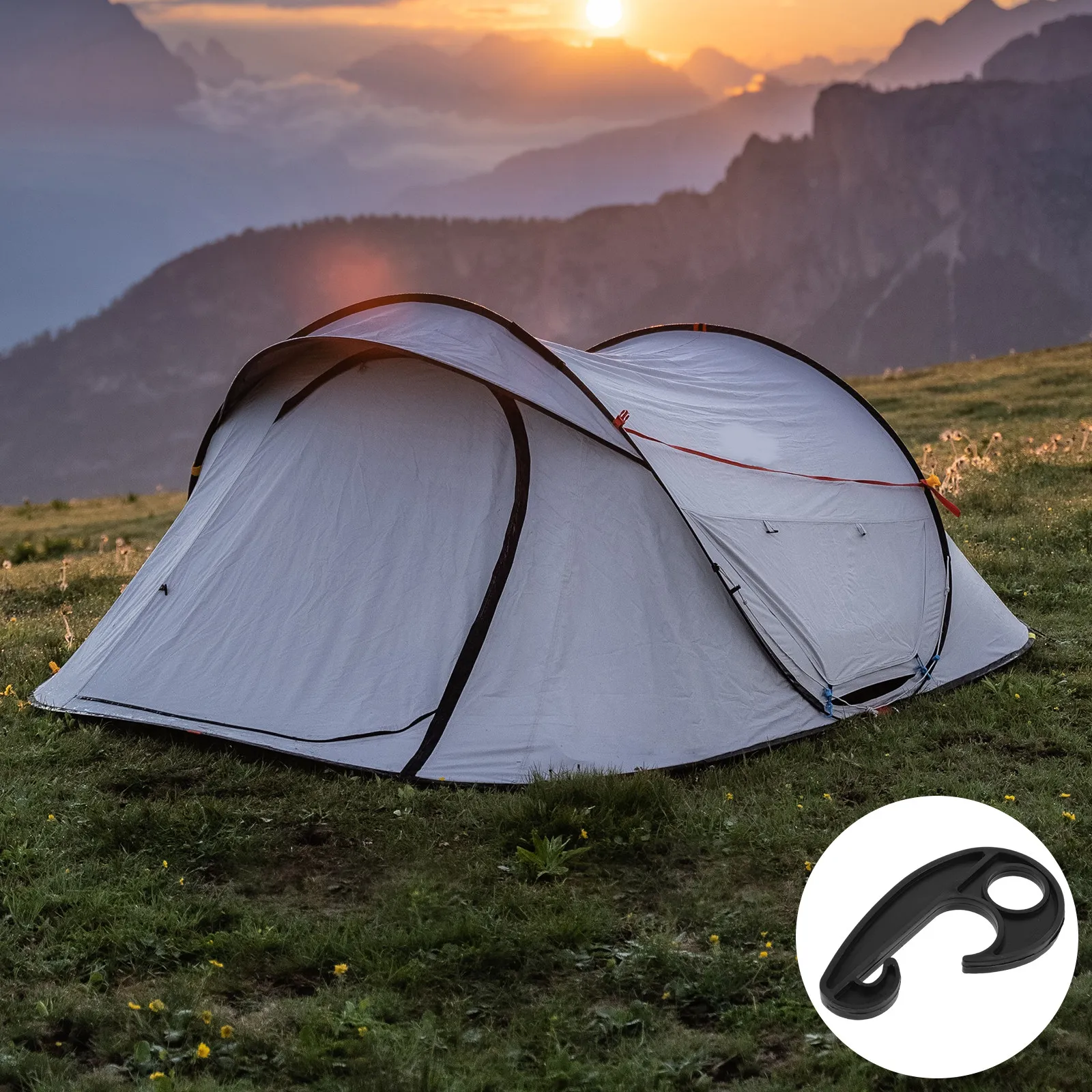 

20Pcs Windproof Hook for Canopy Tarpaulin Plastic Shock Cord Hook Car Cover Tent Shade Bungee Fastener Camping Utility Gear