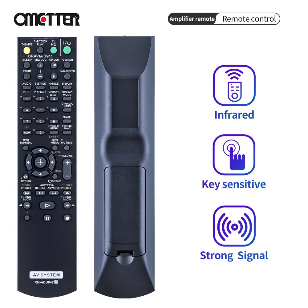 New Remote Control RM-ADU047 Fit for Sony DVD Player Receiver DAV-HDX275 DAV-HDX277WC DAV-HDX475  DAV-HDX576W HCD-DX17