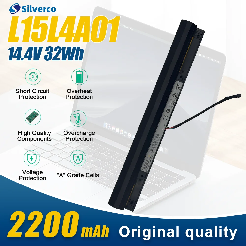 Batería L15L4A01 para Lenovo IdeaPad 100-14IBD 100-15IBD 110-15ISK 110-17ACL 110-17IKB 300-15IBR 300-15ISK B50-50 5B10K02218