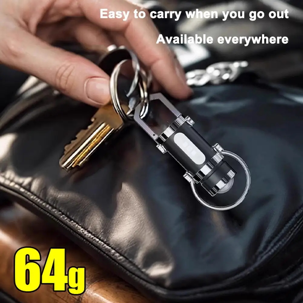 سلسلة مفاتيح محمولة متعددة الوظائف مصباح يدوي للطوارئ في الهواء الطلق مصباح يدوي صغير طاقة متنقلة للتخييم في الهواء الطلق والمشي لمسافات طويلة #5