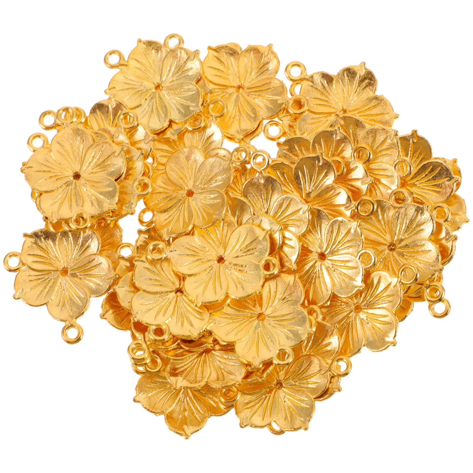 

50Pcs Vintage Flower Jewelry Connector Alloy DIY Charms Necklace Bracelet Pendants Jewelry Making Links