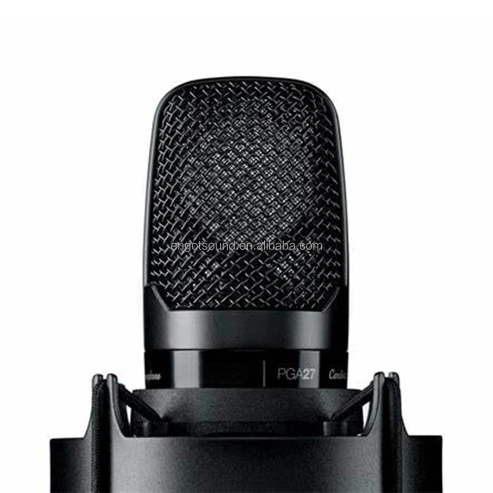 Professional PGA27 Electret Condenser Microphone Cardioid Large Diaphragm Mic For Live Vocals Karaoke Home Studio Performance