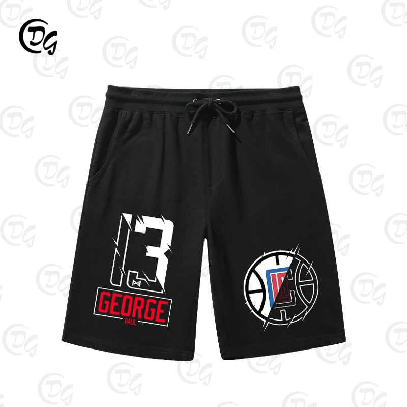 

Американский баскетбол Пол Джордж No. 13, спортивные повседневные тренировочные брюки, мужские шорты, летние прямые брюки из чистого хлопка