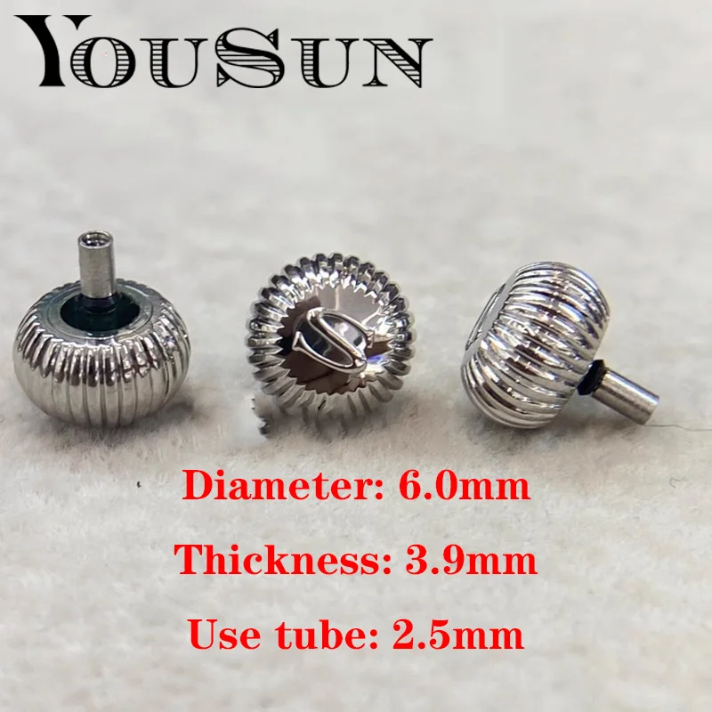 

Watch Head Crown Pumpkin Shape Diameter 6.0mm With 2.5mm Fitting Tube For Seagull