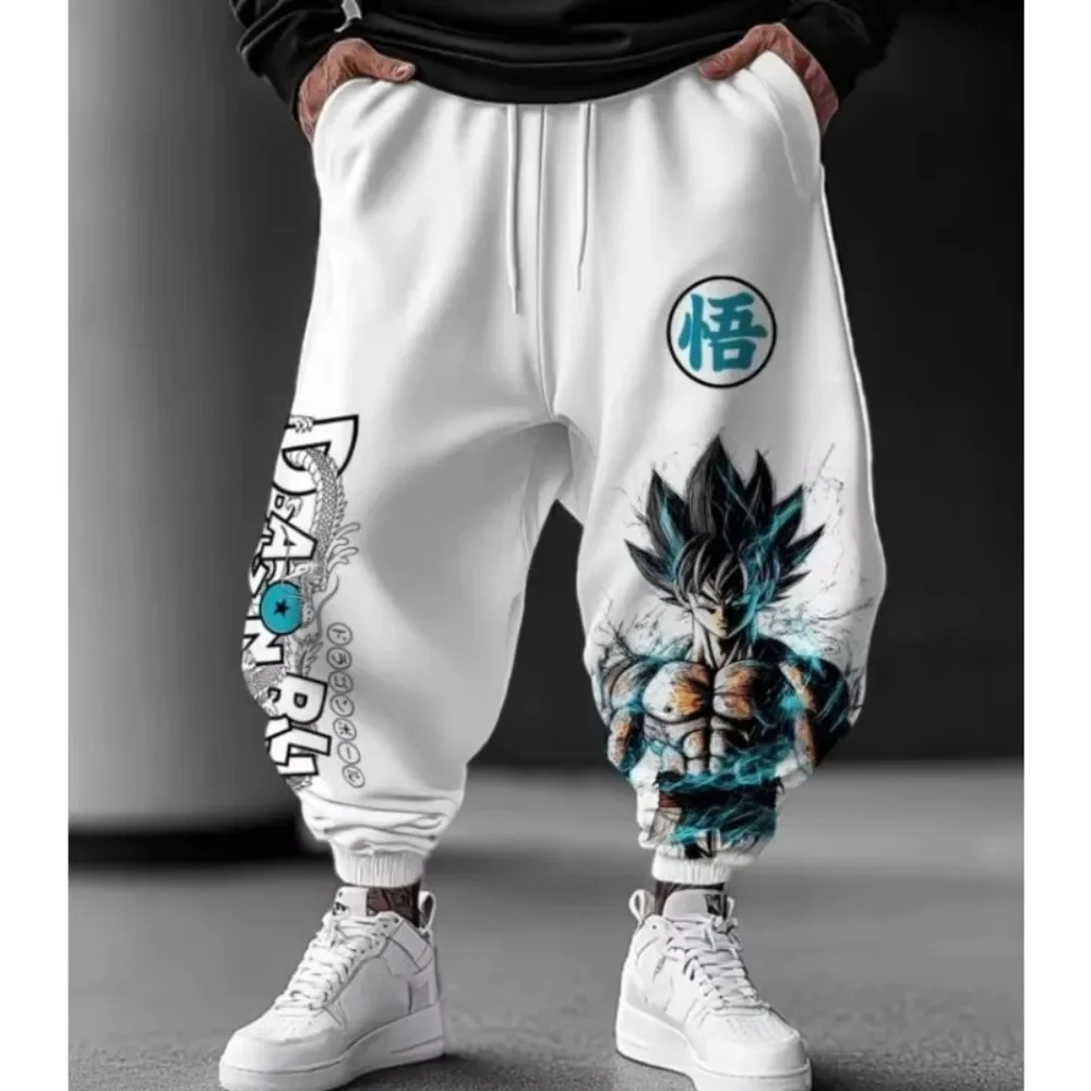 لعبة دراغون بول أنيمي التعاون Sweatpants 2026 الصيف/الخريف كبير عصري الشارع الهيب هوب الأمريكية فضفاض القطن الوالدين والطفل #5