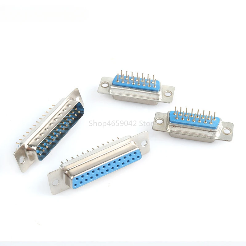 2PCS DP9 DP15 DP25 DP37 Pin Plug-in Board Socket Male and Female RS232/9/15/25/37 Pin DB Plug for Welding Plate Connectors