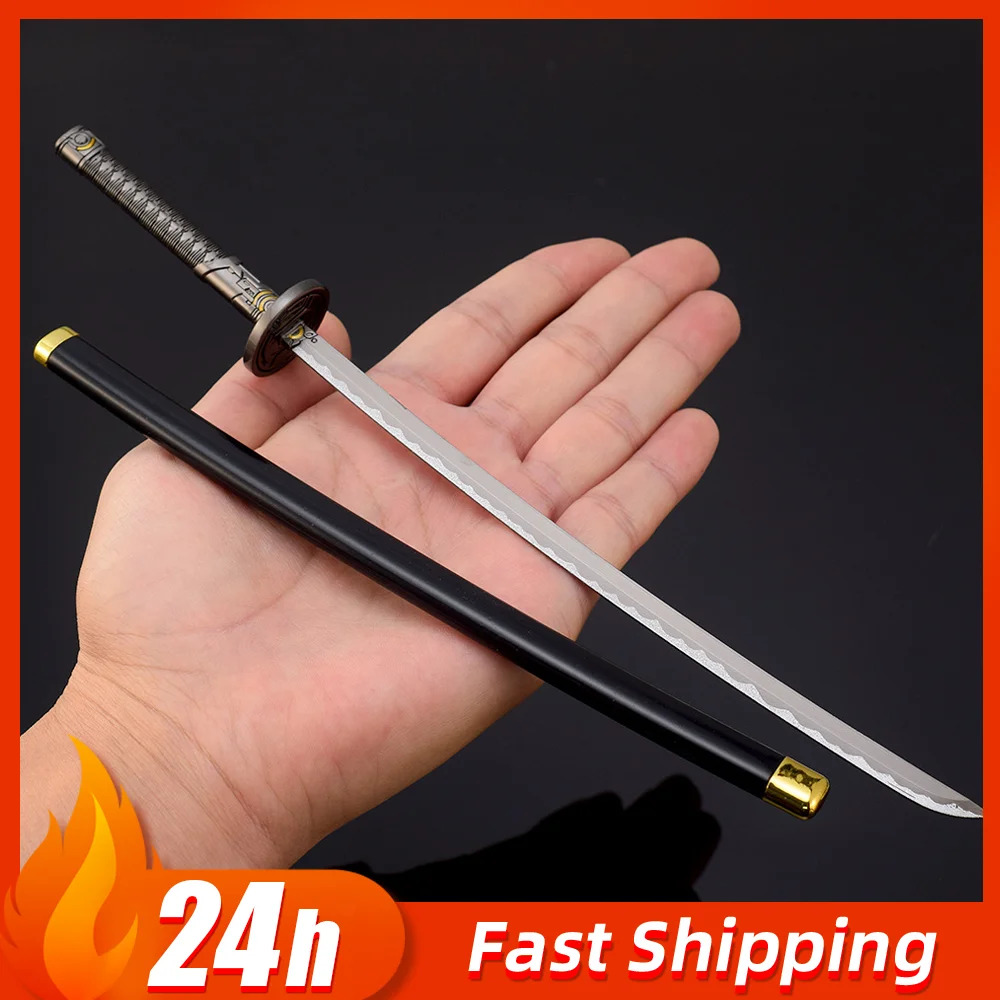 Periféricos de juego Ghost Recon de 26cm, modelos de armas de Metal Katana helada de otoño, espadas de juguete, Cosplay, manualidades samurái, adornos, juguetes, regalos
