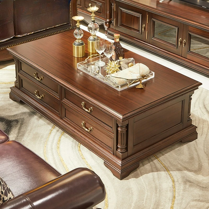 

Compact Versatile Customizable retro American all solid wood coffee table