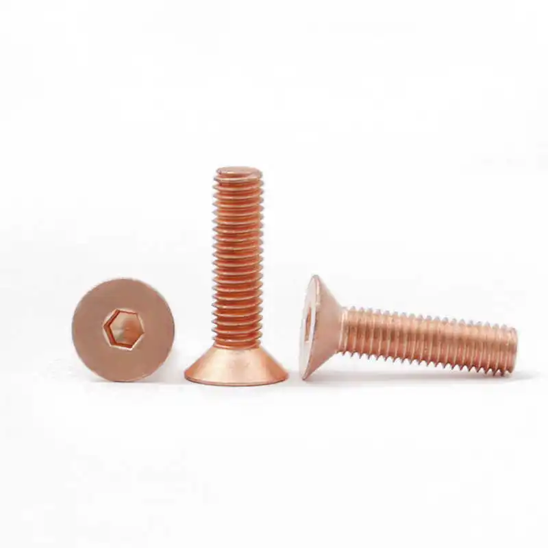 M3 M4 M5 M6 M8 T2 Copper Countersunk Head Hexagonal Screw Hex Socket Bolt