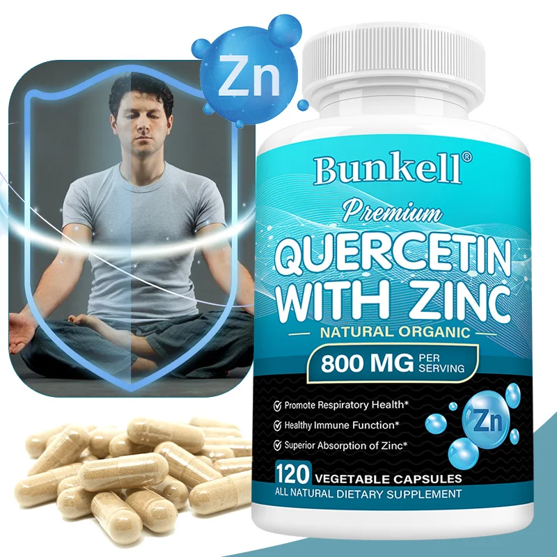 

Zinc Quercetin Supplement - Enhances Antioxidant Capacity, Helps Support Cellular Health and Overall Health, Improves Immunity