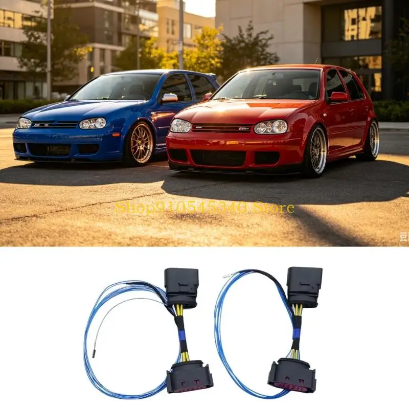 U2JA Xenon Headlight Connector Wiring Harness Adapter Cable Plug And Play Easy Install Suitable For MK5 Golf MK4 2005-2010 view 3