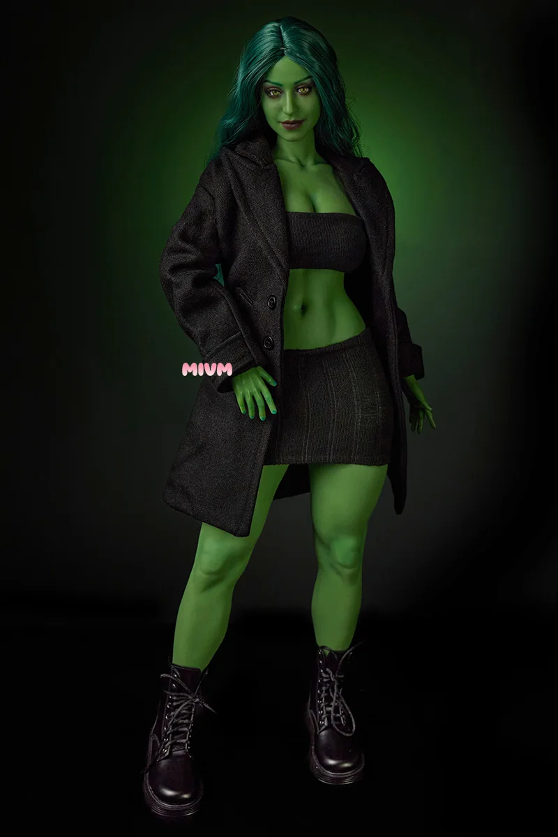 MIVM Silicone Sex Dolls Soft Body Cosplay Love Doll Green Skin Sexy Body Built In Movable Metal Frame Adult Sex Toys For Men 18+