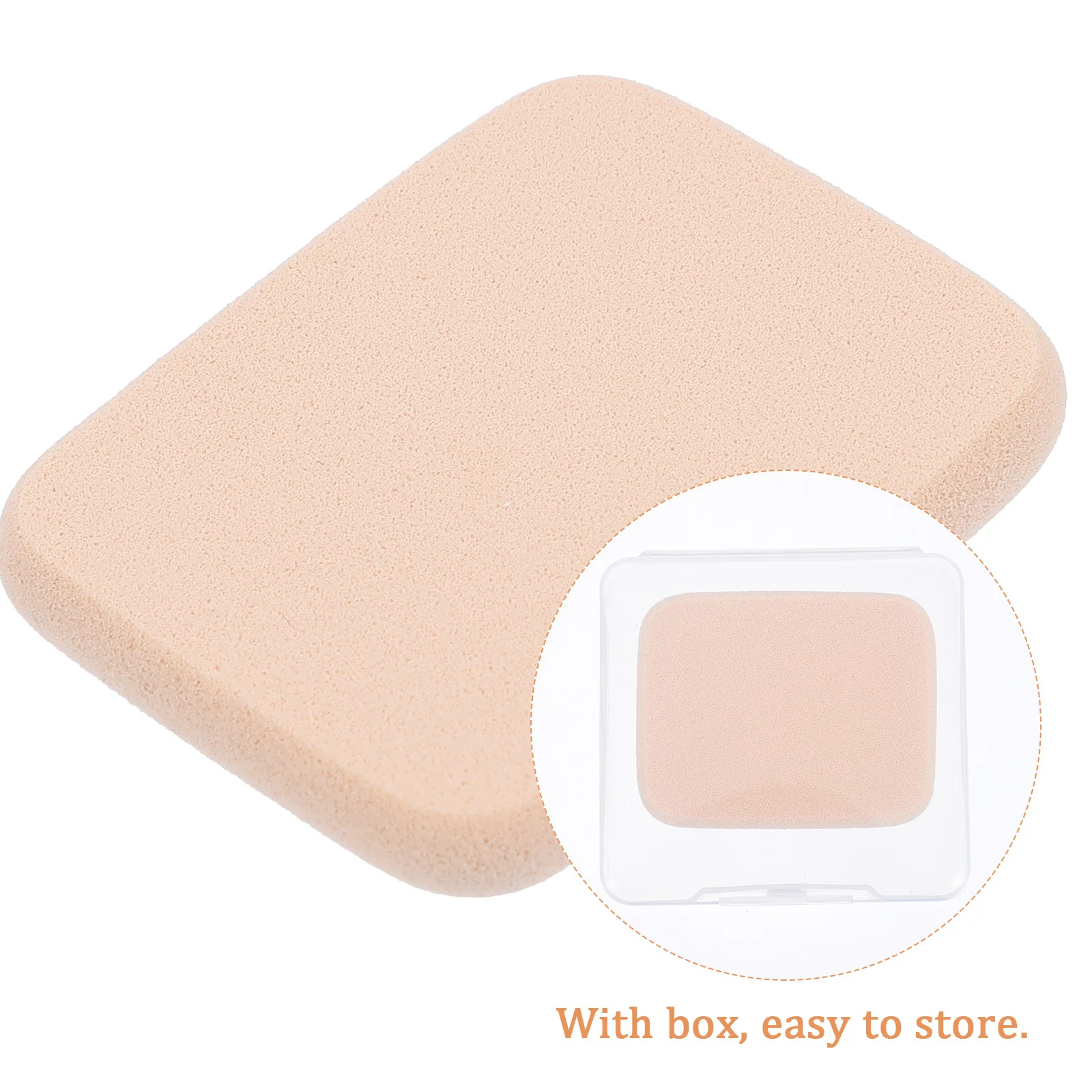 พัฟแต่งหน้า 2 ชิ้น พร้อมกล่องพกพา ฟองน้ำแต่งหน้าคุณภาพพรีเมียมสำหรับรองพื้นแบบแป้งพัฟ เครื่องมือสำหรับทาแป้งพัฟ