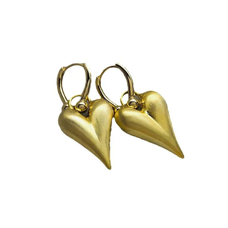 Fashion Jewelry Vintage Temperament Metal Dangle Heart Earrings For Women Wedding Gifts Fine Ear Accessories Hot Selling