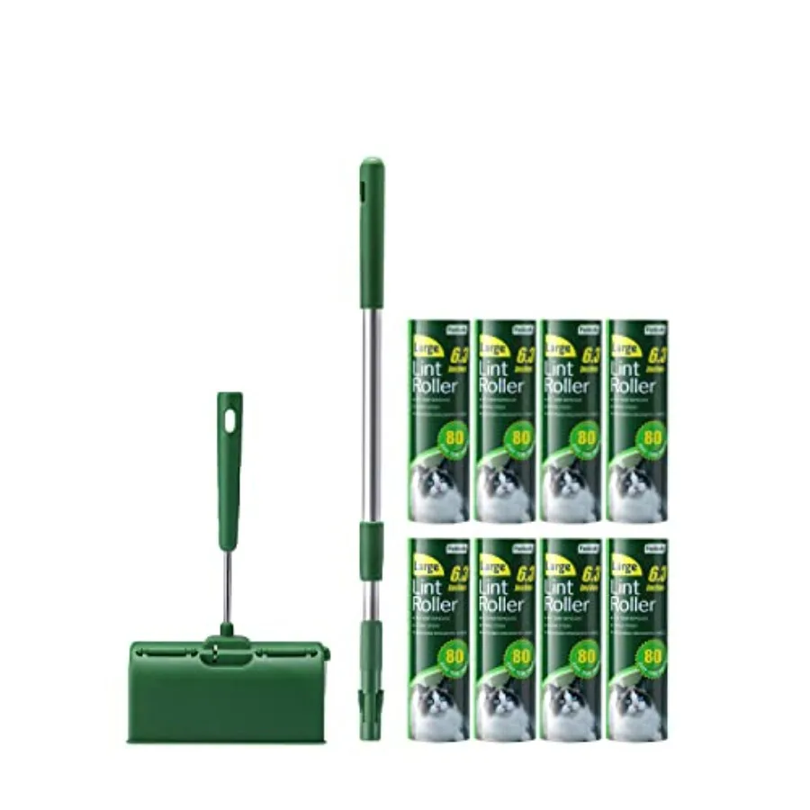 

Валики для удаления шерсти с пола, особо липкие, с выдвижной длинной ручкой, для удаления шерсти кошек и собак с одежды, ковров и мебели