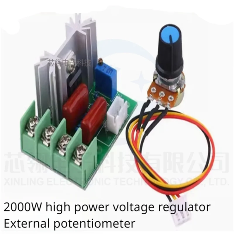 

2000W high-power thyristor electronic voltage regulator fan drill variable speed speed switch temperature control 220V