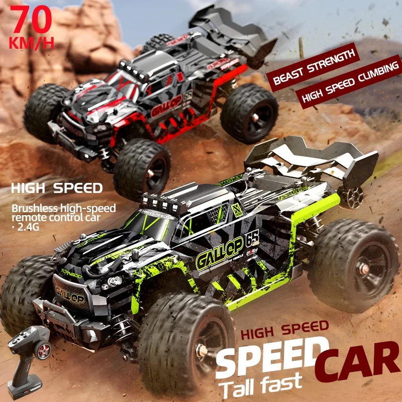 

1:18 4WD 70 км/ч Бесщеточный двигатель Вездеход Внедорожный альпинистский грузовик с дистанционным управлением 2,4G Светодиодная фара Высокоскоростной RC Автомобиль Грузовик