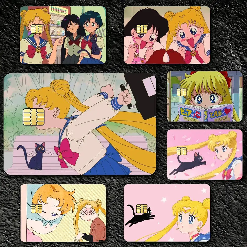Cartoon S-Sailor M-Moons Sticker Decoration Creative Bank Card Bus Metro Waterproof Sticker