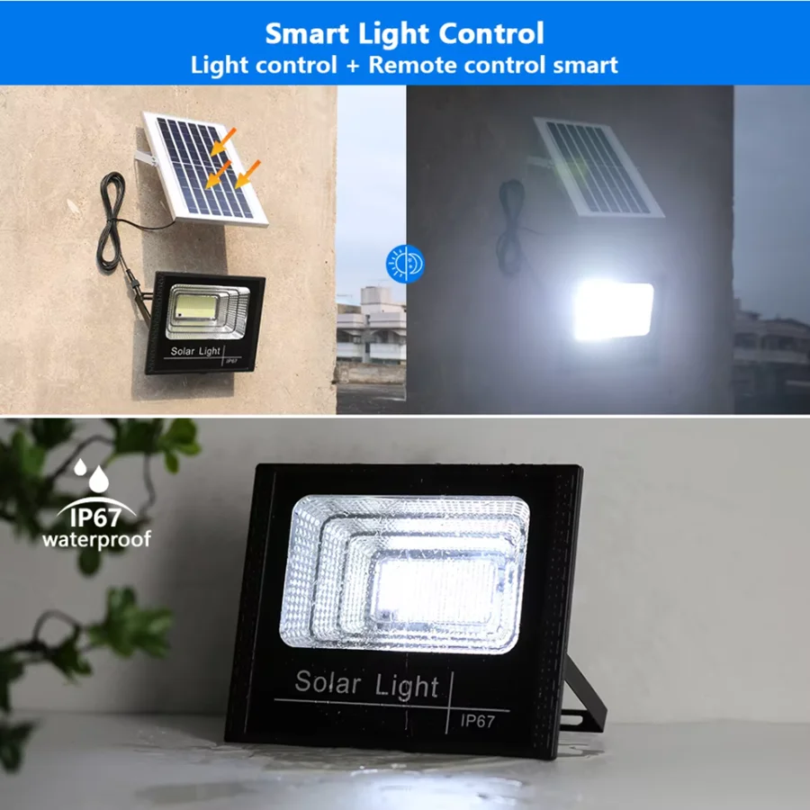 Solar Light LED Lamp Waterproof Floodlight Panel Solar Lighting Foco Led Spotlights Wall Garden Solar Powere Sun Lights Outdoor image 2
