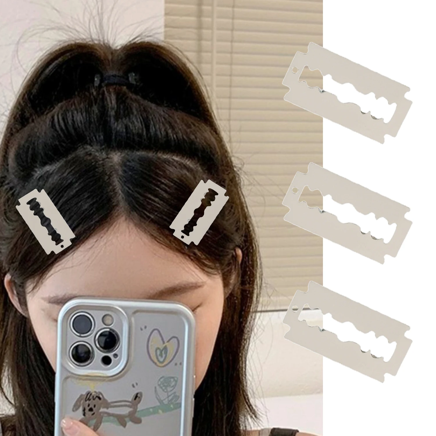 Cute Simulation Blade Hair Clips Fun Creative Cool Lovely Aesthetics Hairwear Y2k Trendy Hair Accessories for Women Gift