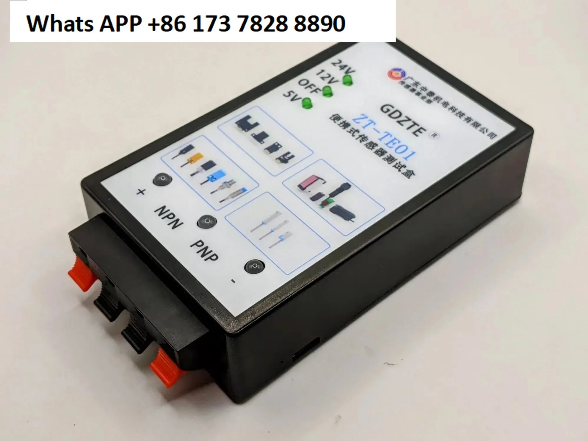 Caja de prueba de sensor portátil ZT-TEO1, interruptor magnético de proximidad fotoeléctrica, detección de amplificador de fibra