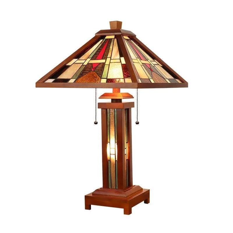 Bedroom table lamp, American medieval living room study bedside lamp, baroque nostalgic light luxury art floor lamp